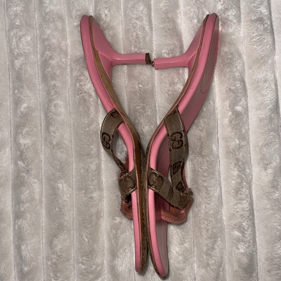 Gucci Y2K Pink Monogram Strappy Kitten Heels | Size 8 - Picture 9 of 14